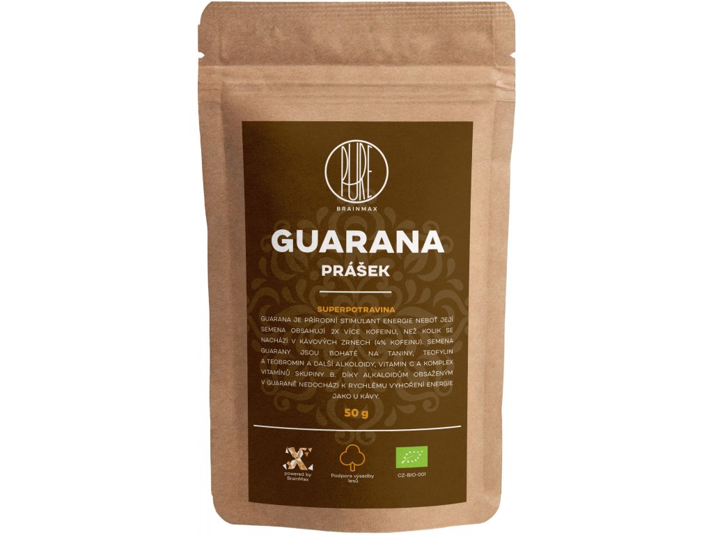 Brainmax Pure Guarana BIO prášek 50g