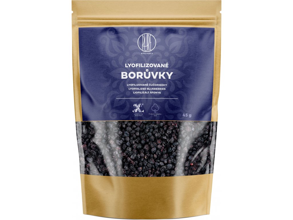 BrainMax Pure Lyofilizované borůvky, 45 g