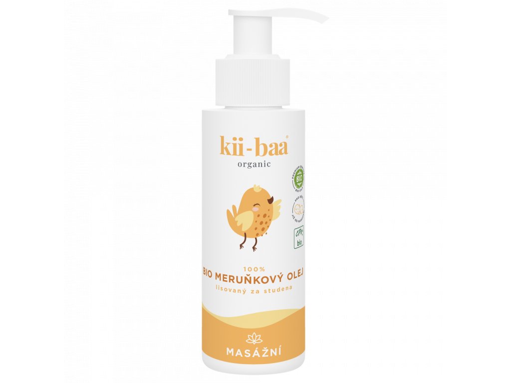 kii-baa 100% Meruňkový Bio olej 100ml 0+ Masážní