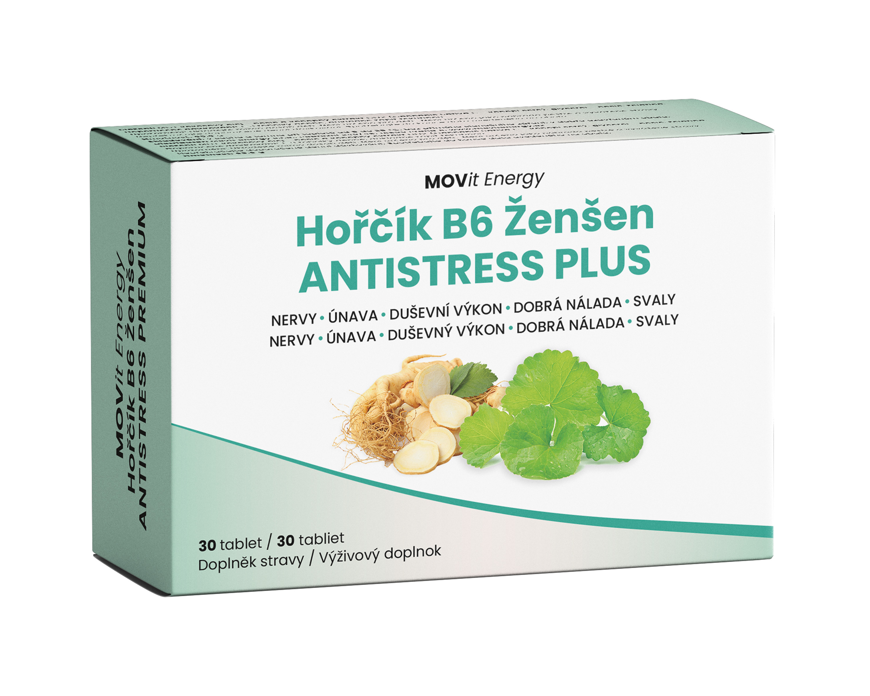 MOVit Energy MOVit Hořčík B6 Ženšen Antistress PLUS, 30tbl.