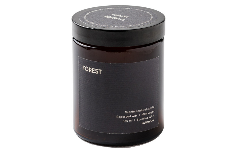 Mulieres Vonná svíčka ve skle - les, 180 ml