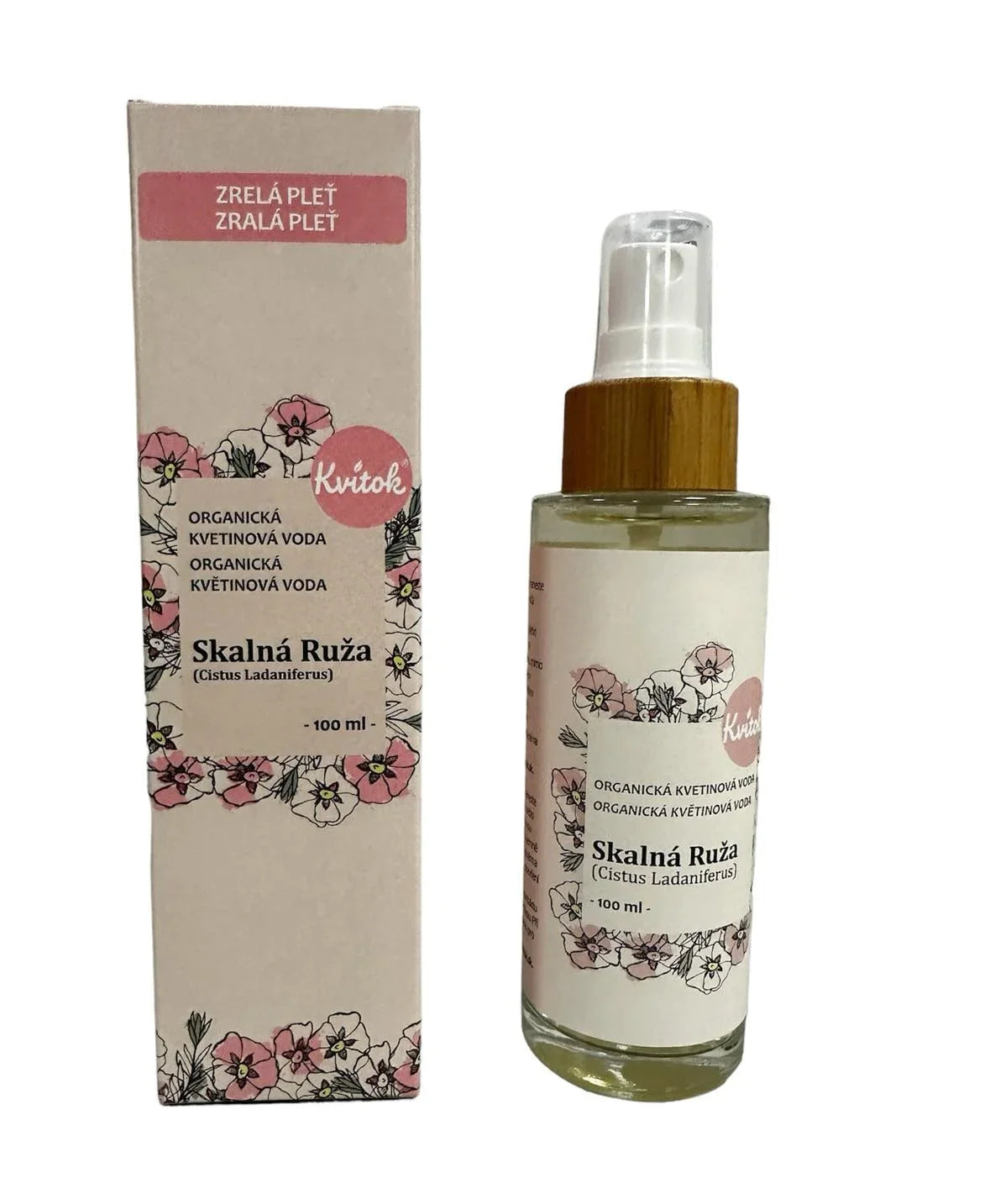 Kvitok Květová voda skalní růže BIO, 100 ml