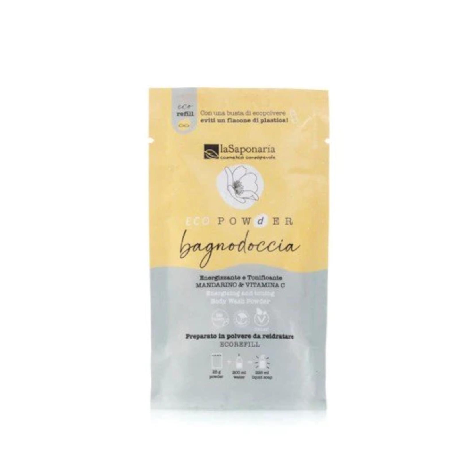 laSaponaria Energizující sprchový gel v prášku - mandarinka a vitamin C, 25 g