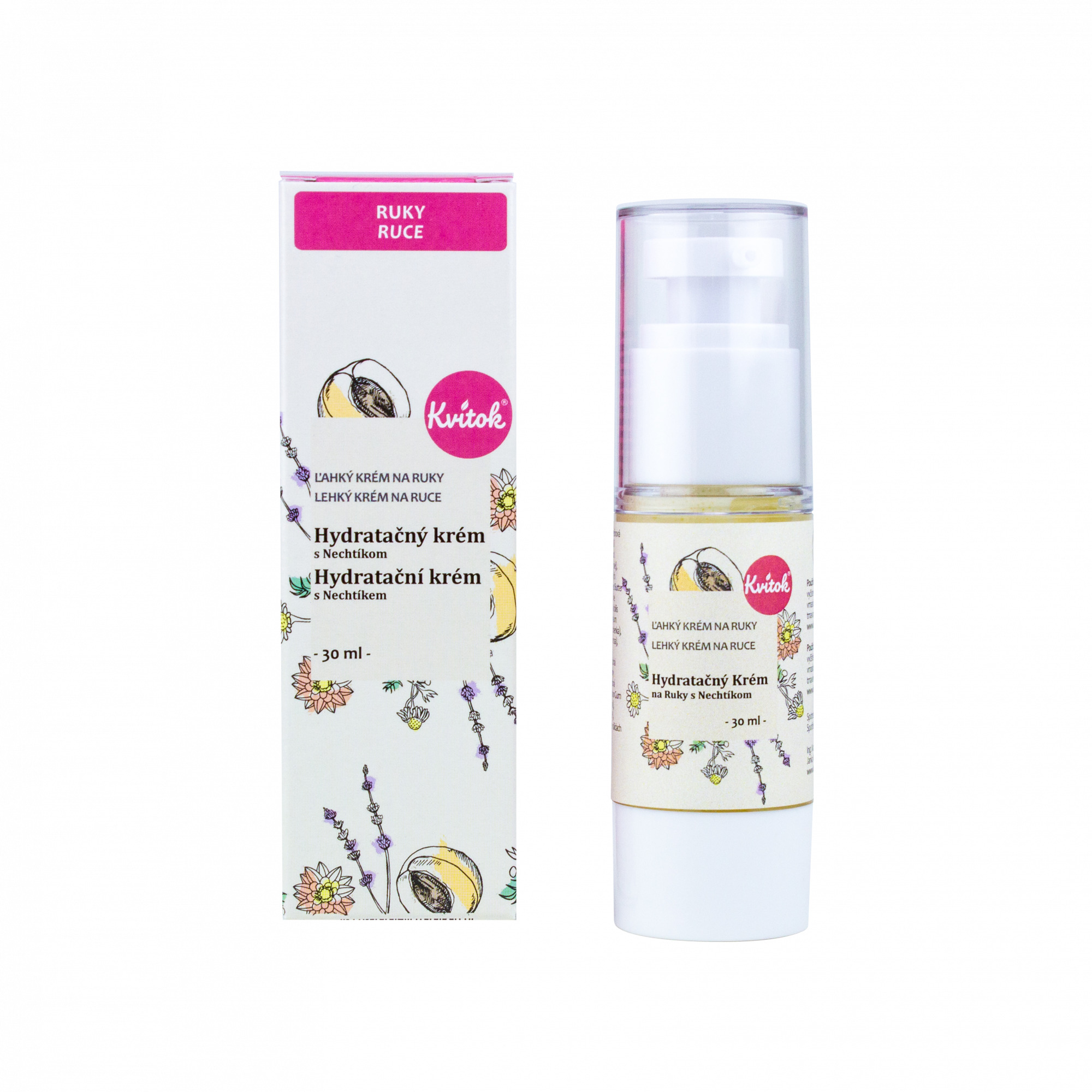 Kvitok Hydratační krém na ruce s měsíčkem - zjemňuje a regeneruje, 30 ml