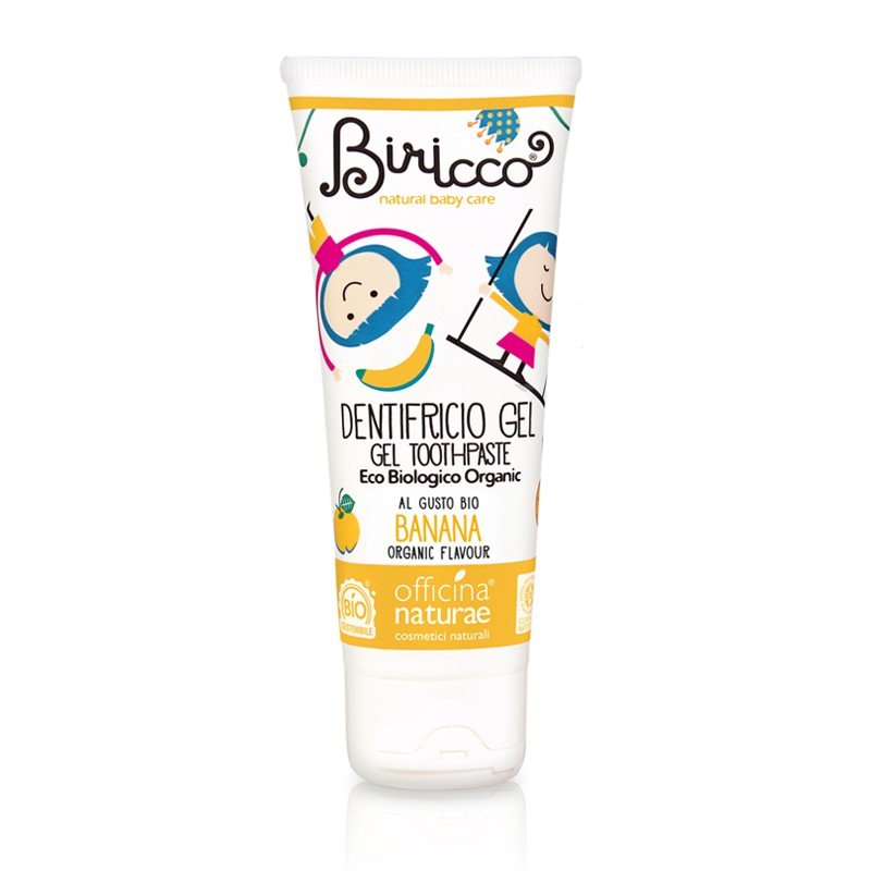 Officina Naturae Dětská zubní pasta - banán - bez fluoridu, 75 ml