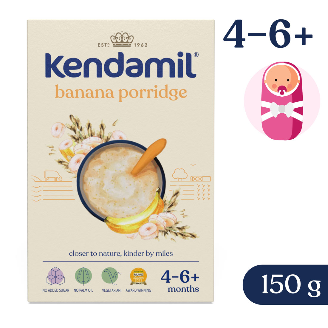Kendamil Mléčná kaše s banánem (150 g)