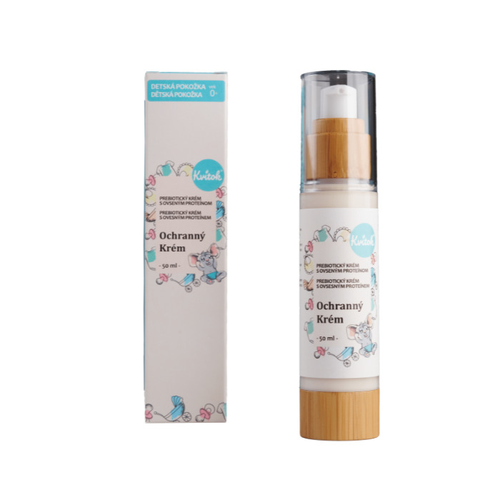 Kvitok Dětský prebiotický ochranný krém celotělový s ovesným proteinem, 50 ml