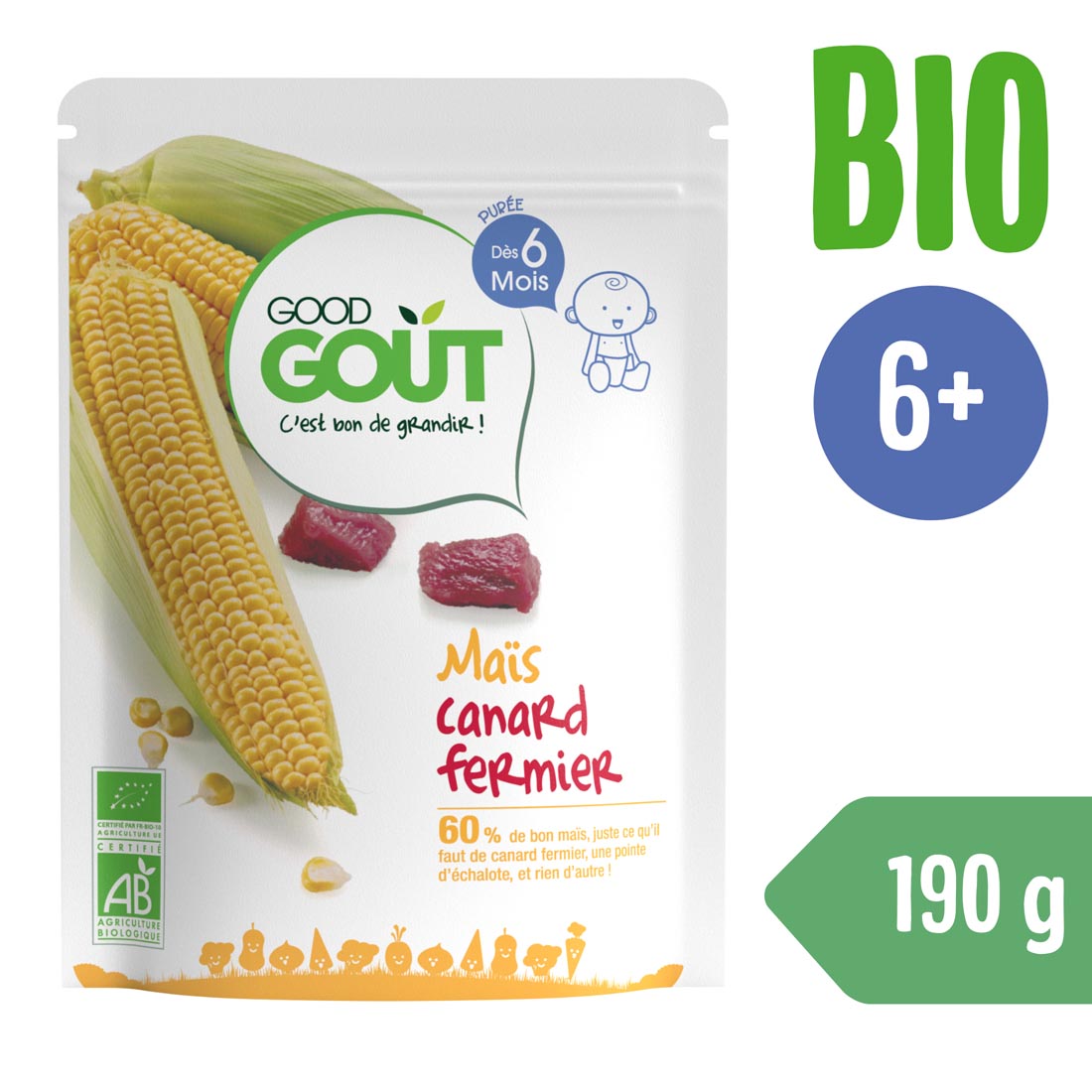 Good Gout BIO Kukuřice s kachním masem (190 g)