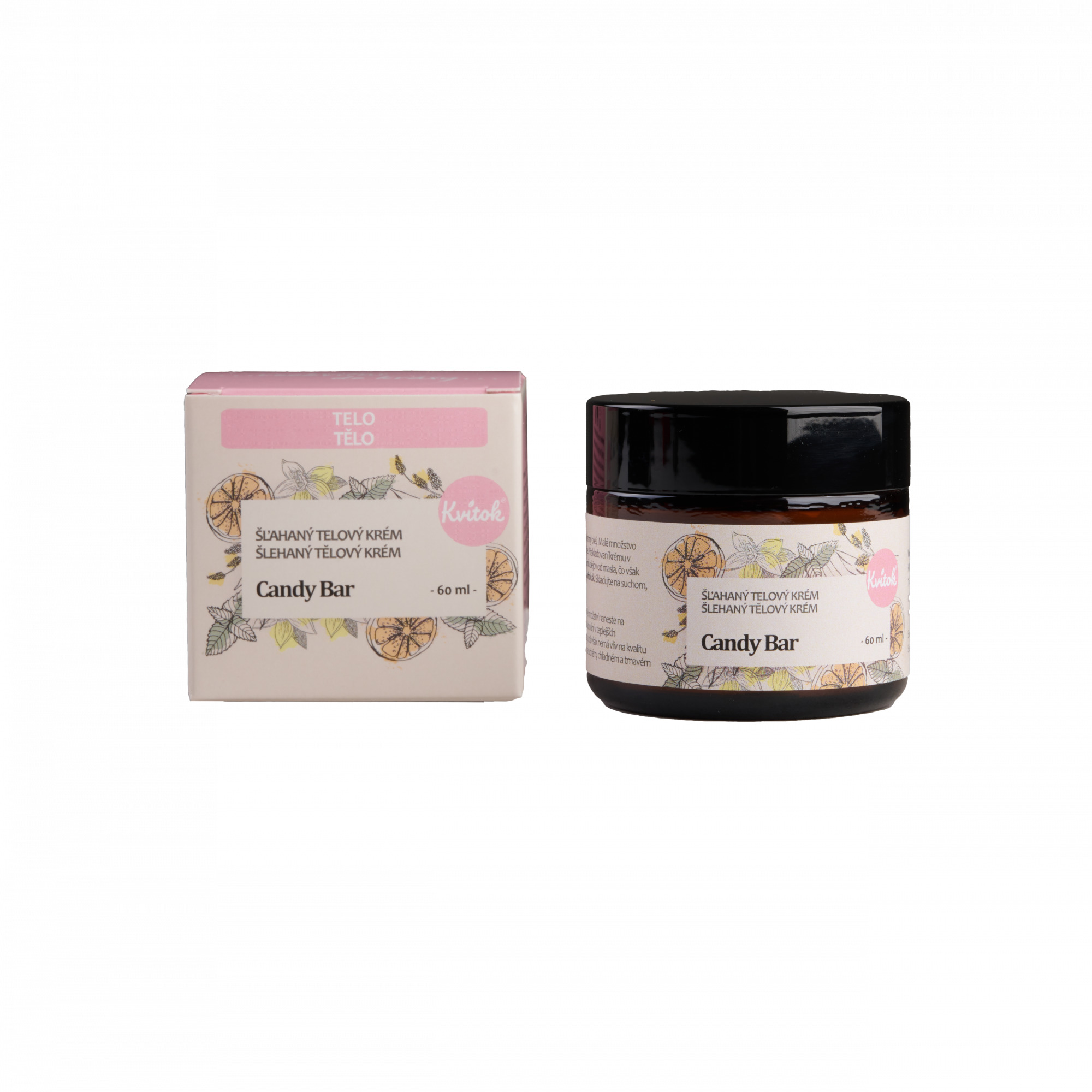 Kvitok Šlehaný tělový krém Candy bar, 60 ml