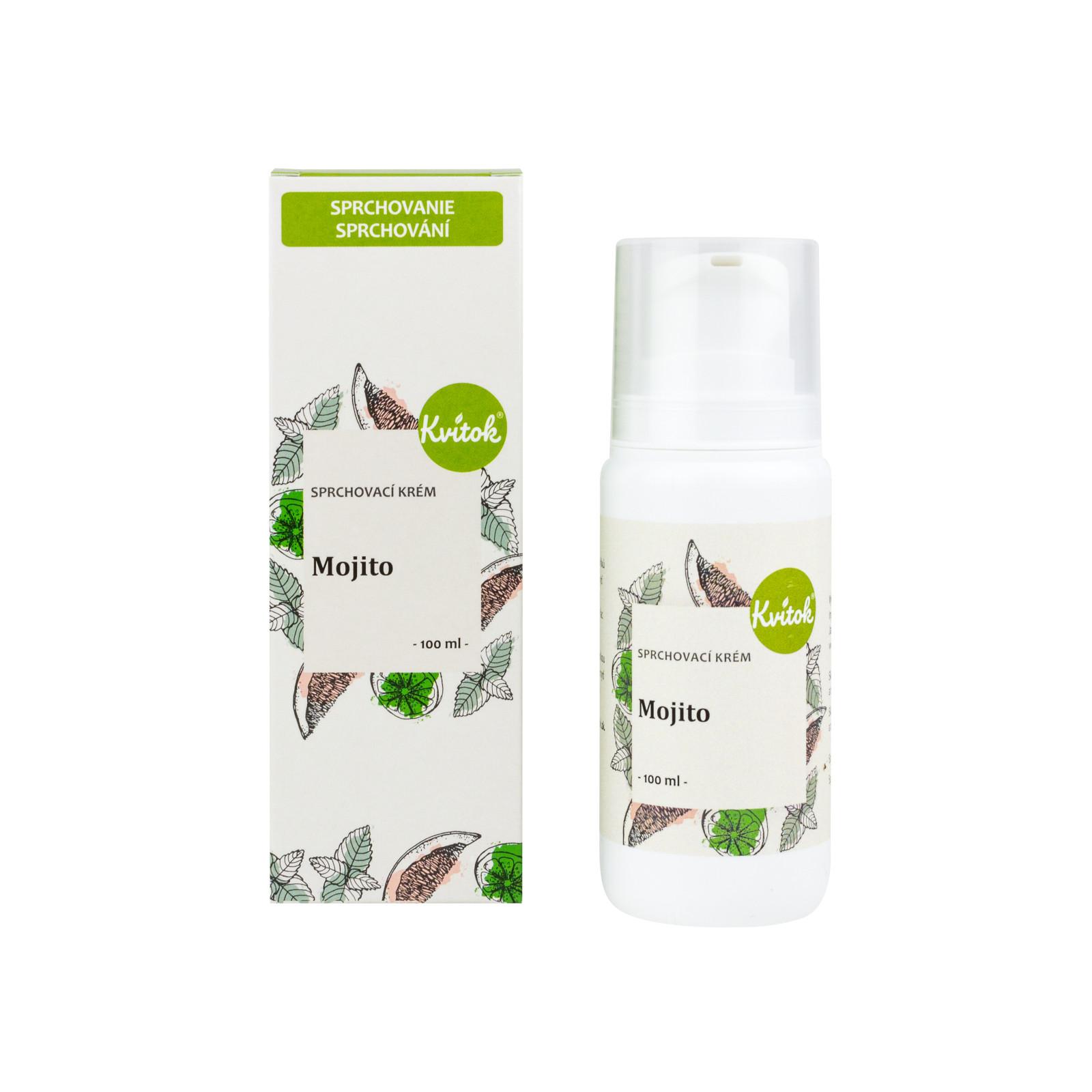 Kvitok Jemný sprchový gel s prebiotickým komplexem Mojito- se svěží vůní máty a limetky, 100 ml