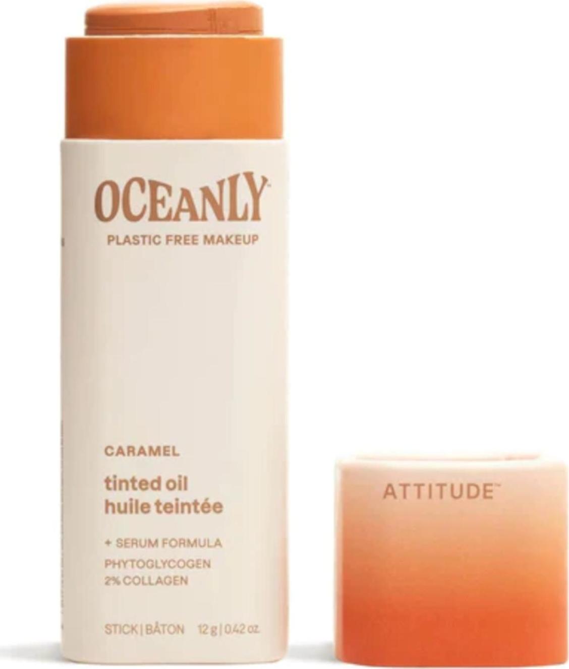 ATTITUDE Tuhé tónující olejové sérum Oceanly – Caramel, 12g