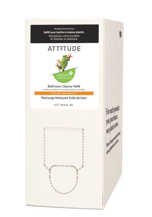 ATTITUDE Čistič na koupelny s vůní citronové kůry – náhradní kanystr, 2l