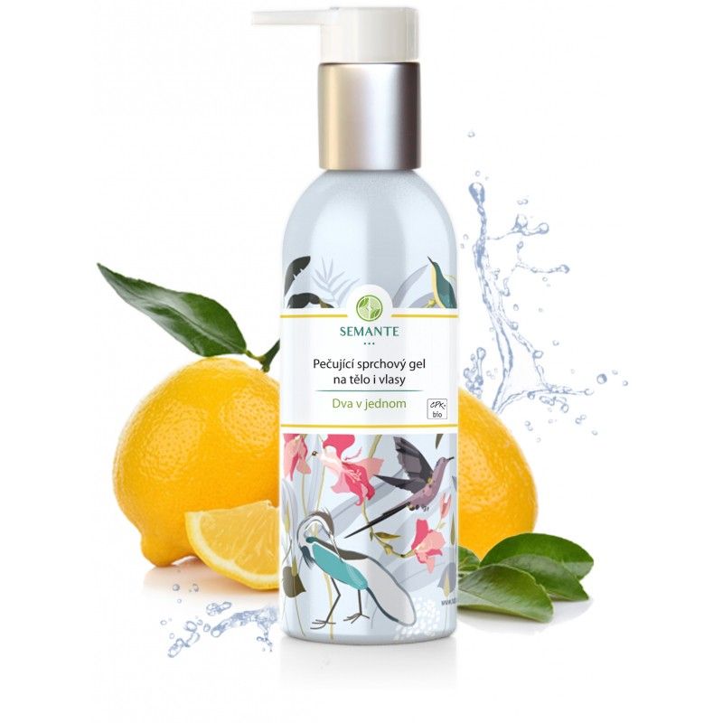 Semante Pečující sprchový gel na tělo i vlasy Dva v jednom BIO, 200ml