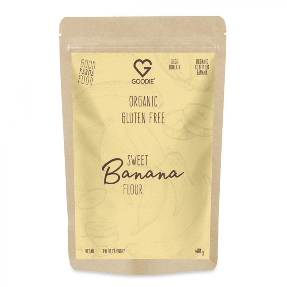 GOODIE Banánová sladká mouka BIO - Organic Banana sweet flour, 400 g