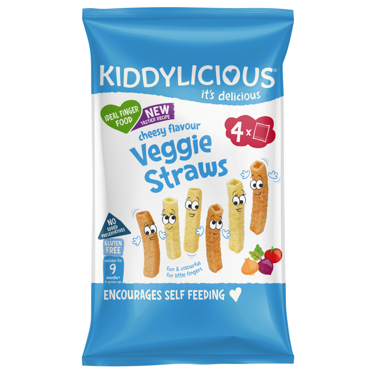Kiddylicious Tyčinky zeleninové se sýrovou příchutí multipack, 4x12g