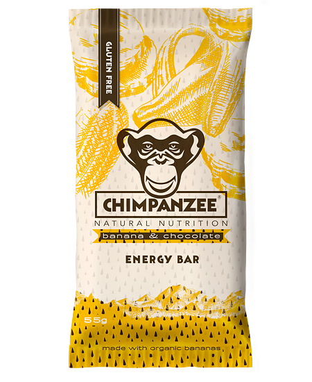 Chimpanzee Energy bar 55 g - banán/čokoláda BEZLEPKOVÁ
