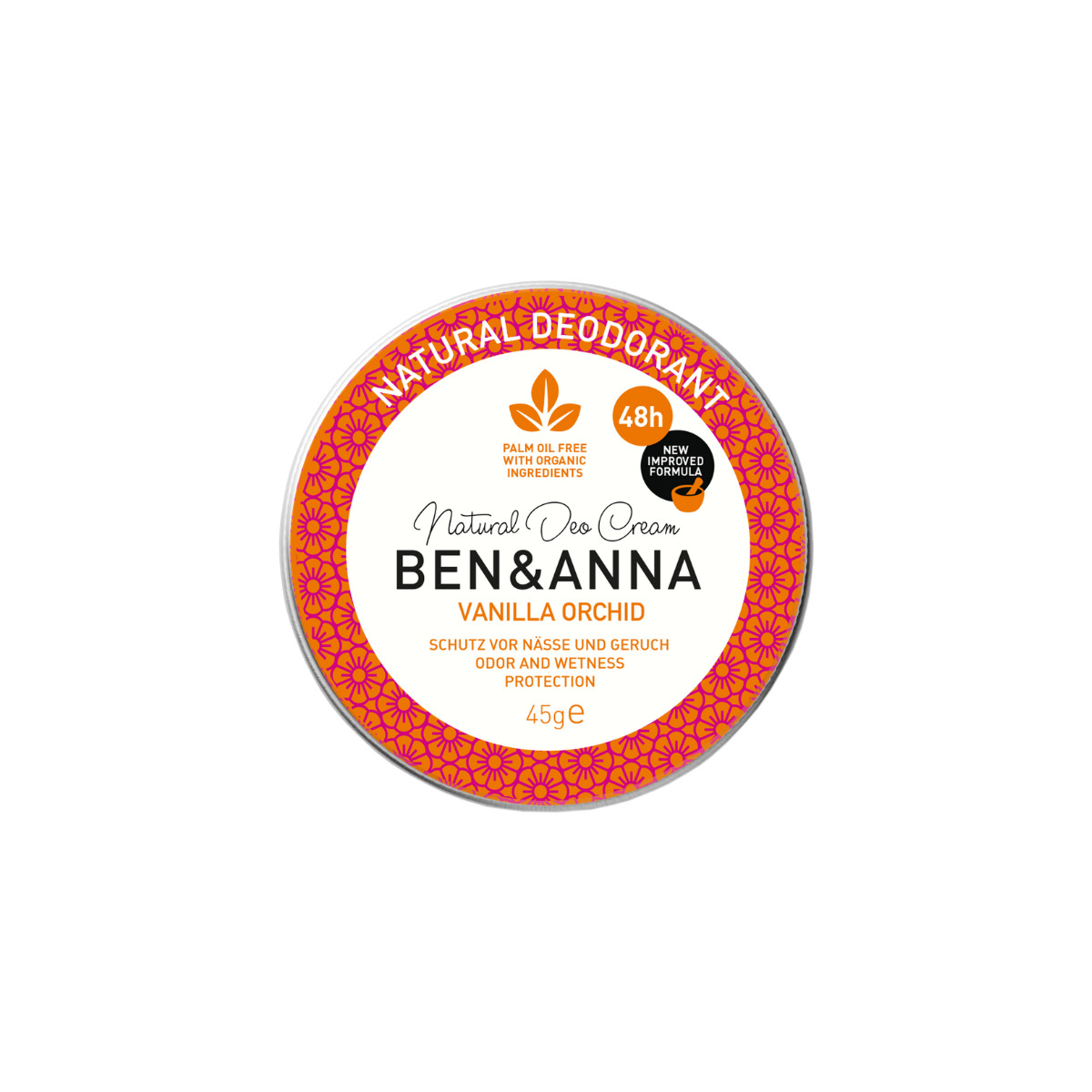 Ben & Anna Krémový deodorant Vanilková orchidej, 45 g