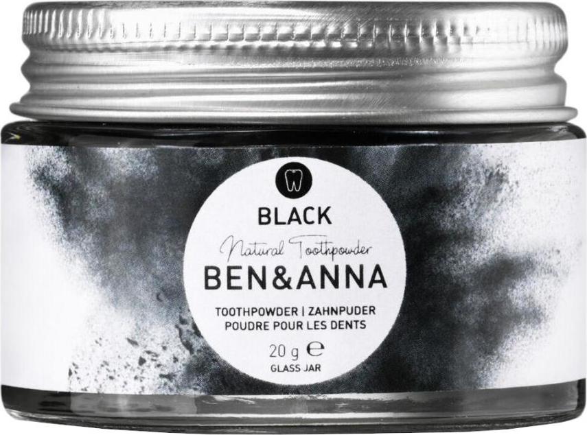 Ben & Anna Zubní prášek pro bělení zubů s aktivním uhlím, 15 g