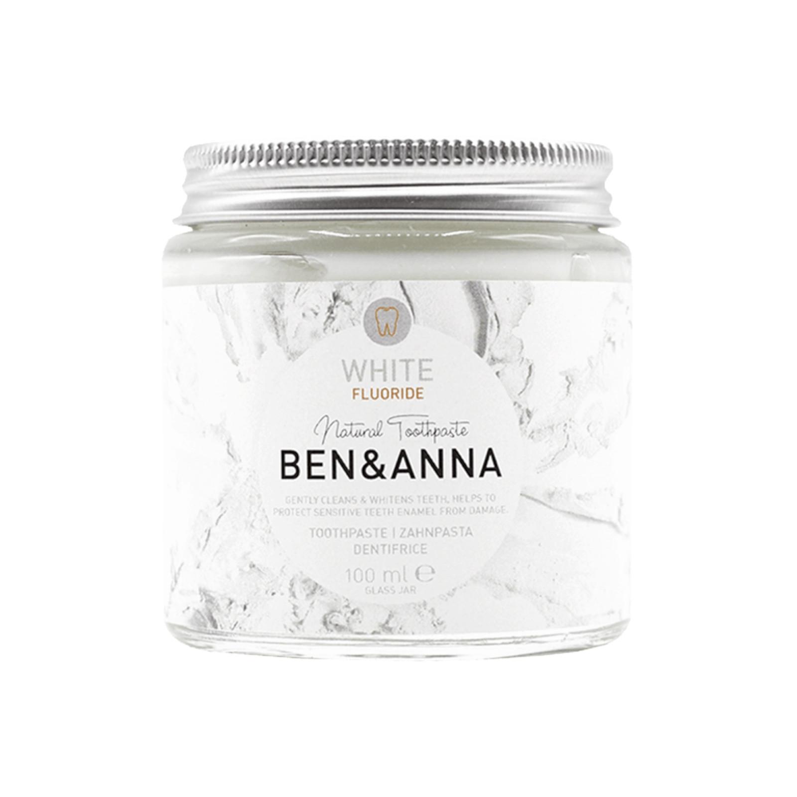 Ben & Anna Bělicí zubní pasta s fluoridem - s heřmánkem a šalvějí, 100 ml