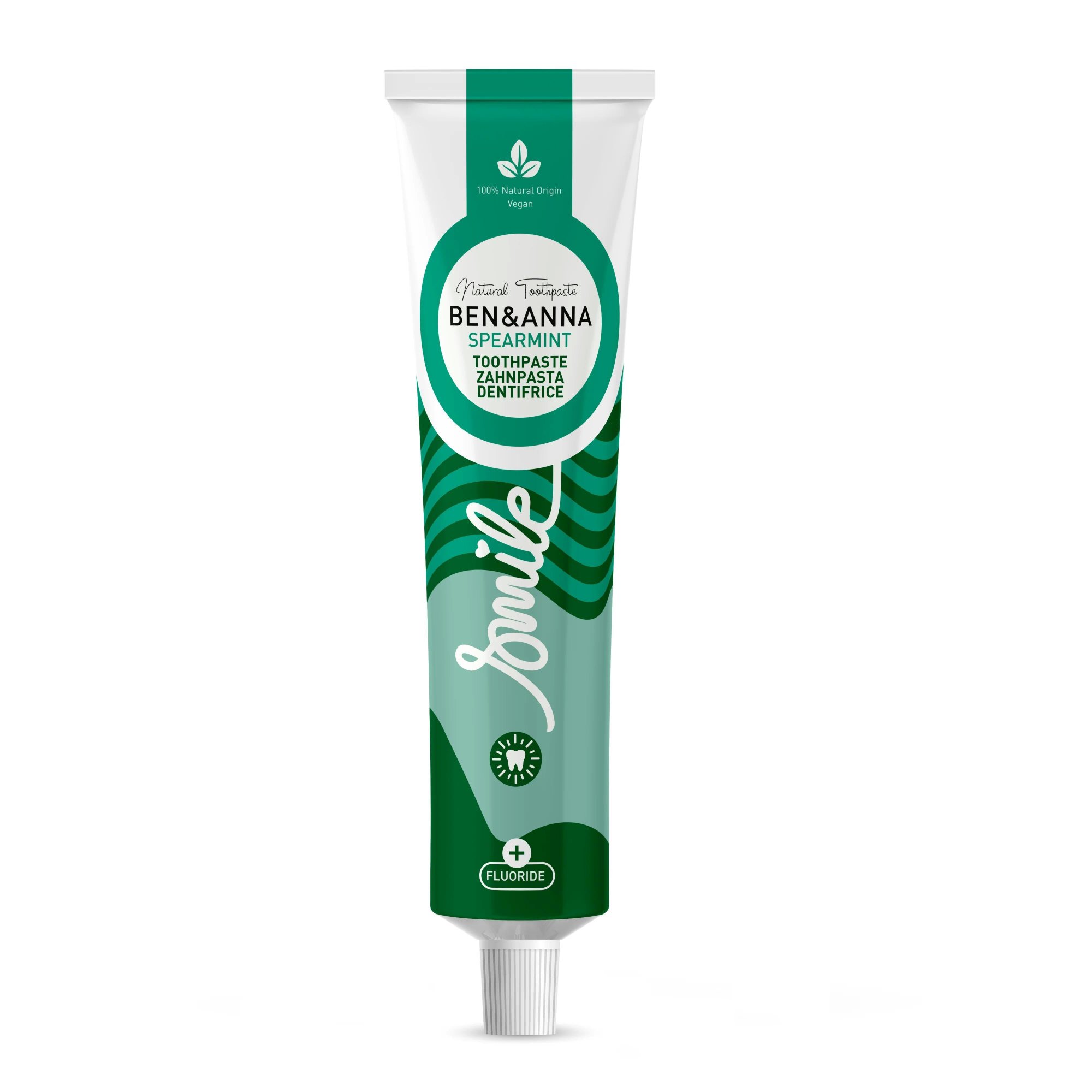 Ben & Anna Zubní pasta s fluoridem - Spearmint - se svěží mátou, 75 ml