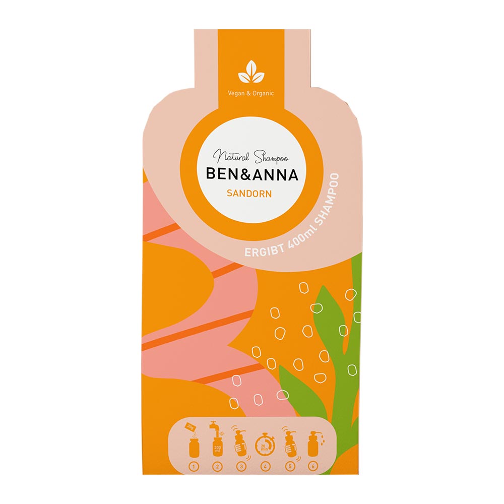 Ben & Anna Šampon v prášku Rakytník - regeneruje a zklidňuje, 2x20 g