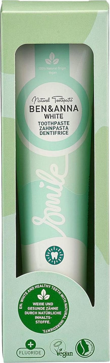 BEN&ANNA Toothpaste White přírodní zubní pasta s fluoridem 75 ml