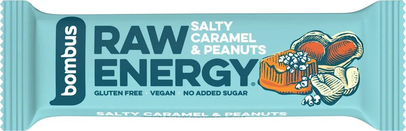 Bombus Raw Energy- slaný karamel a arašídy, 50 g