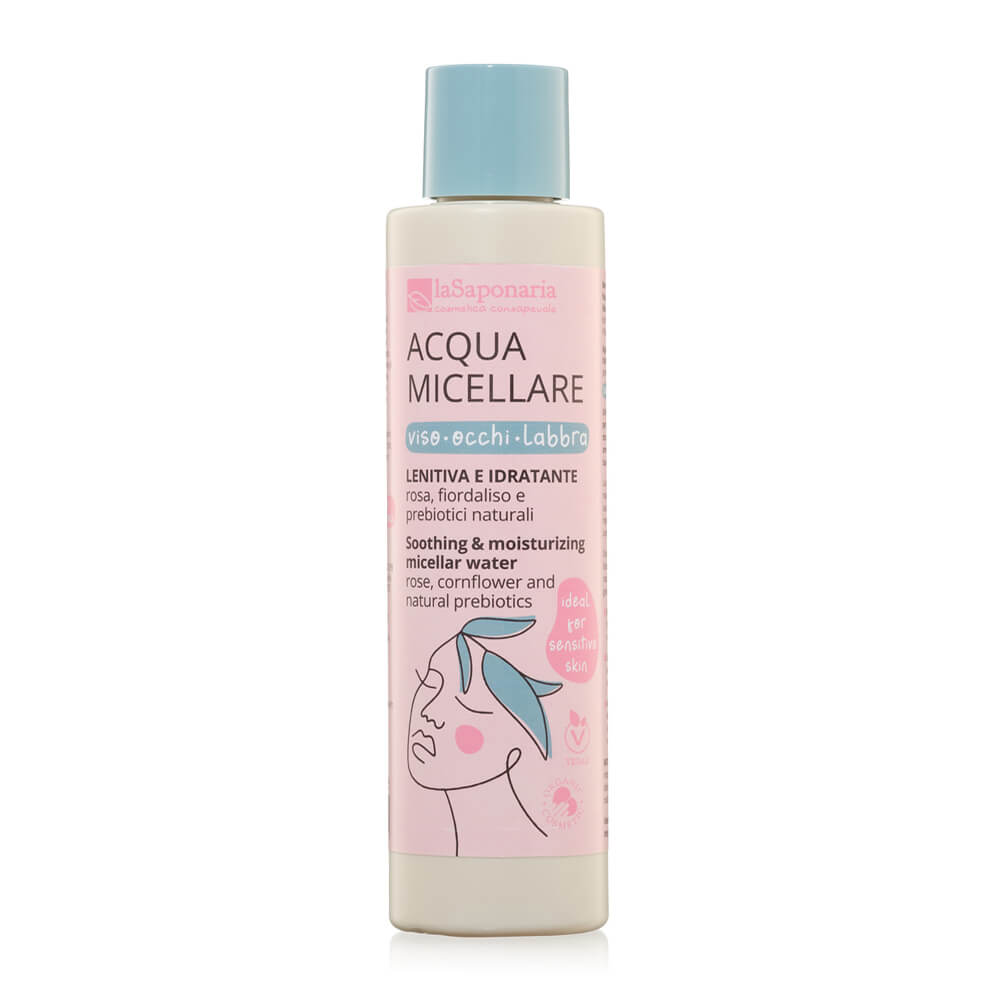 laSaponaria Hydratační micelární voda s prebiotiky - s damašskou růží a chrpou, 200 ml
