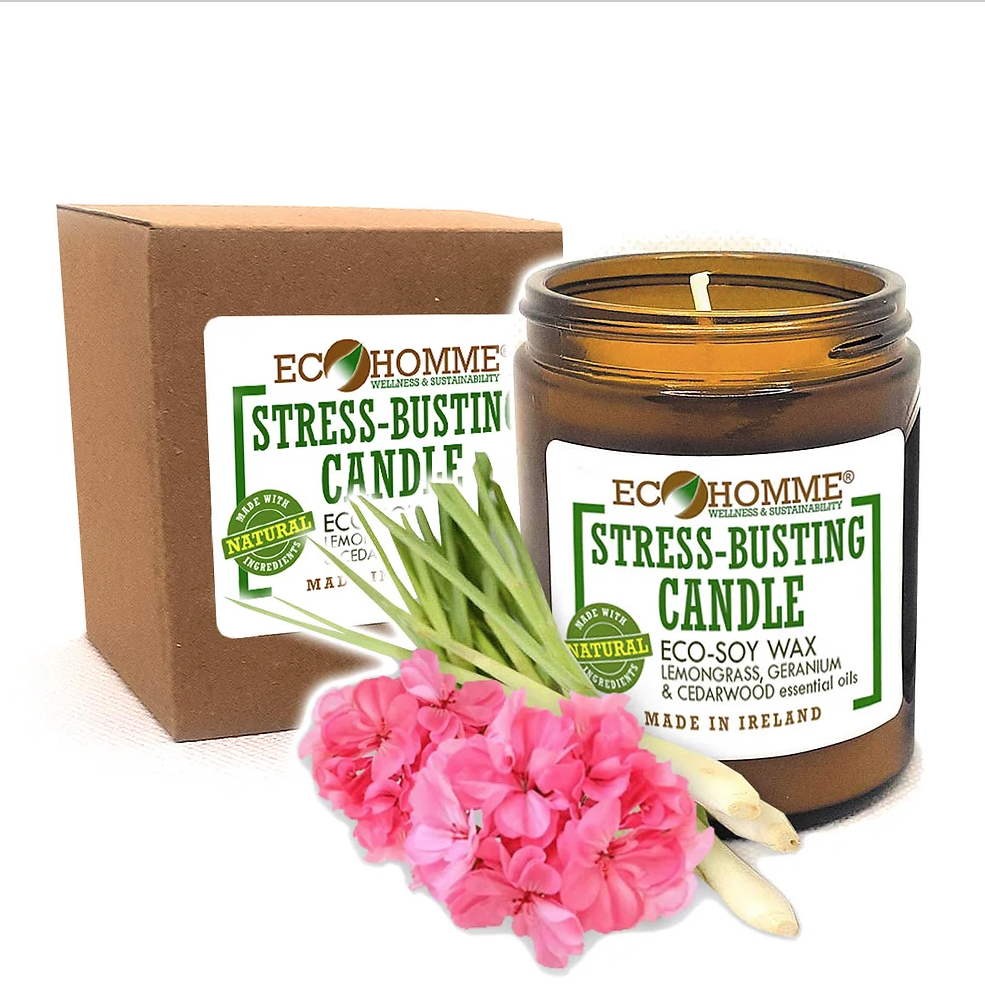 EcoHomme Eco-sójová svíčka proti stresu, 315 g