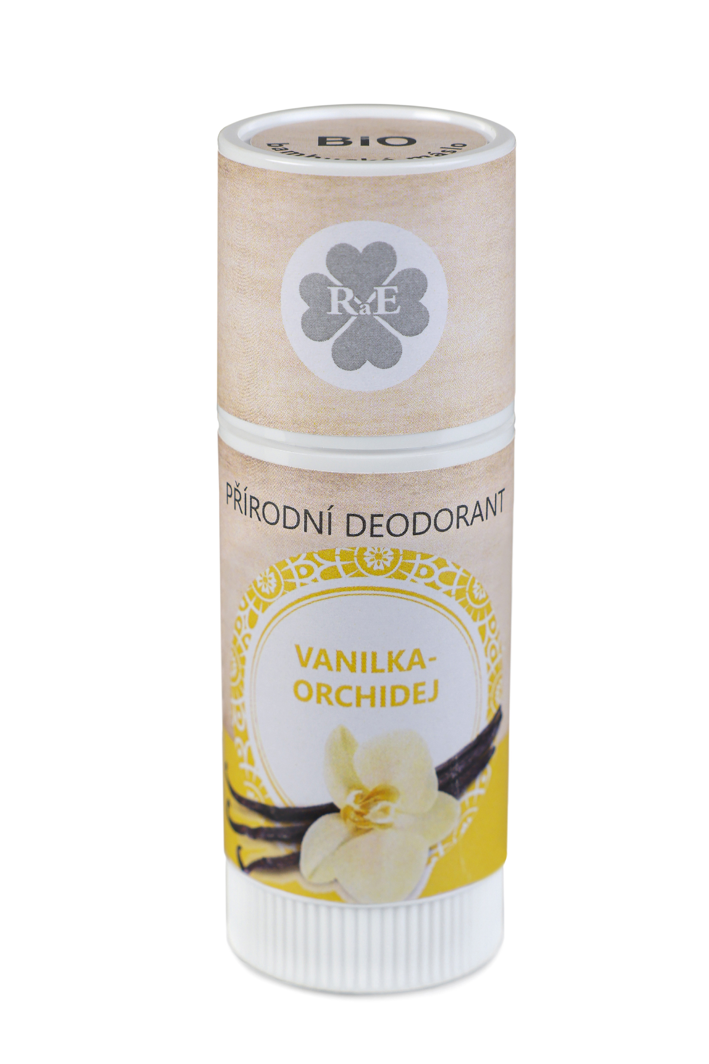 RaE Přírodní deodorant BIO bambucké máslo s vůní vanilky a orchideje, 25ml