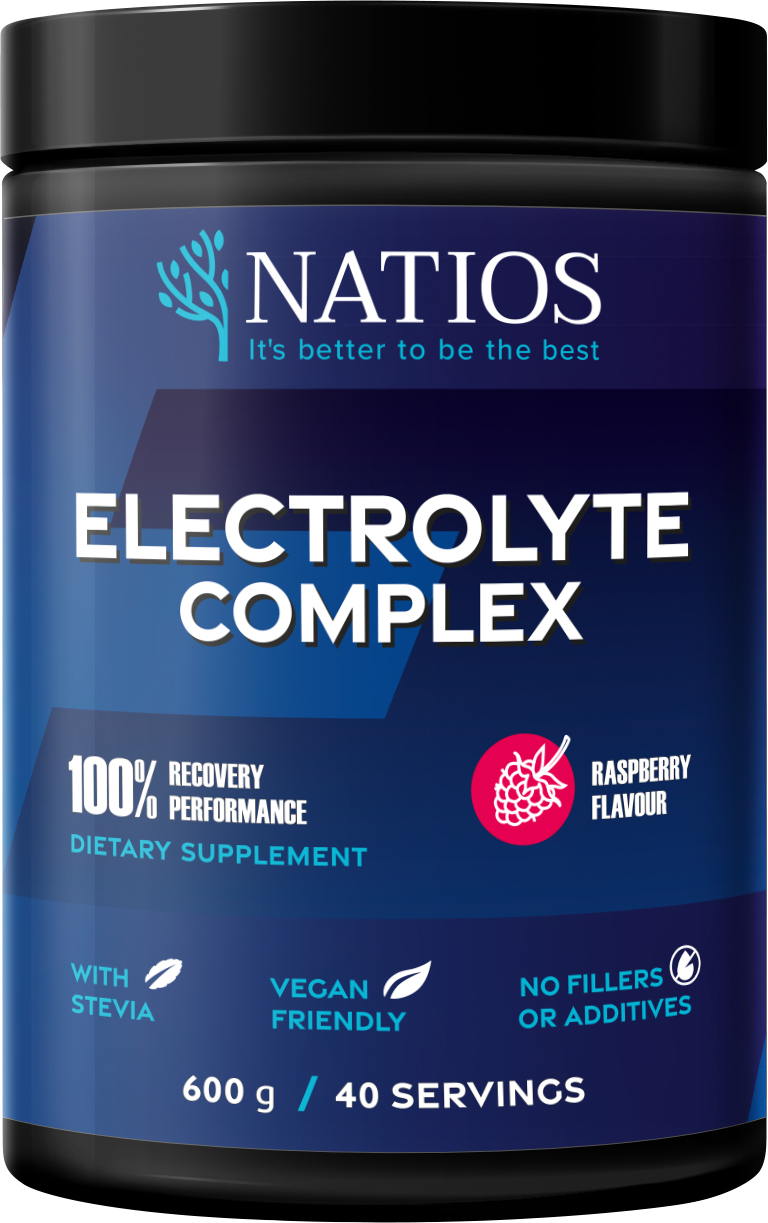 Natios Electrolyte Complex- citron/malina, 600 g Příchutě: Malina
