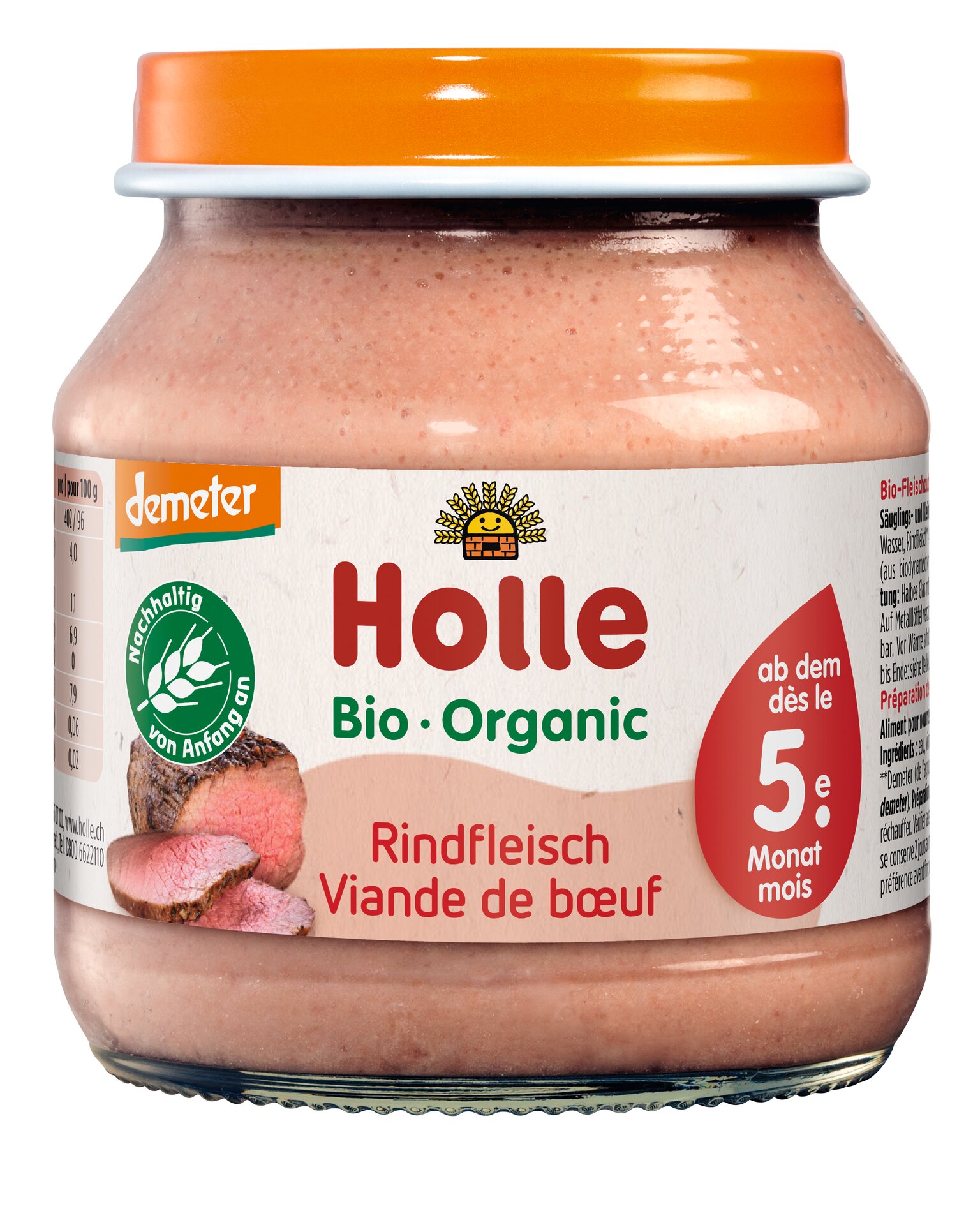 Holle Bio Hovězí maso pro děti od 5. měsíce, 125 g