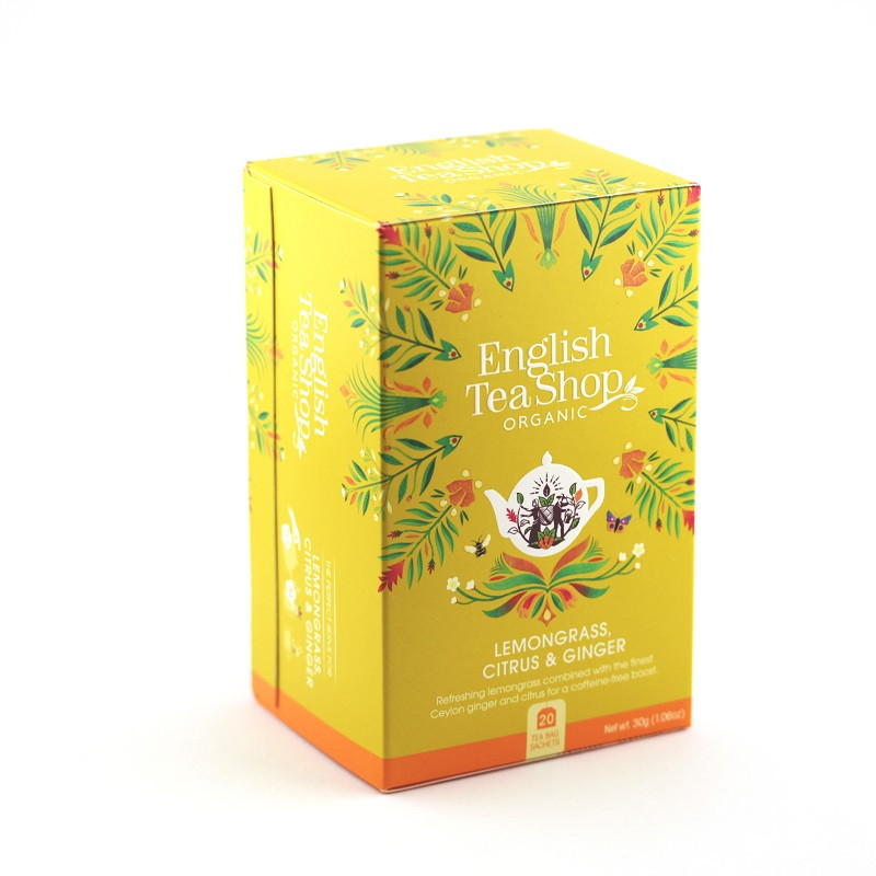 English Tea Shop Bylinkový čaj Citronová tráva se zázvorem a citrusy, 20 sáčků