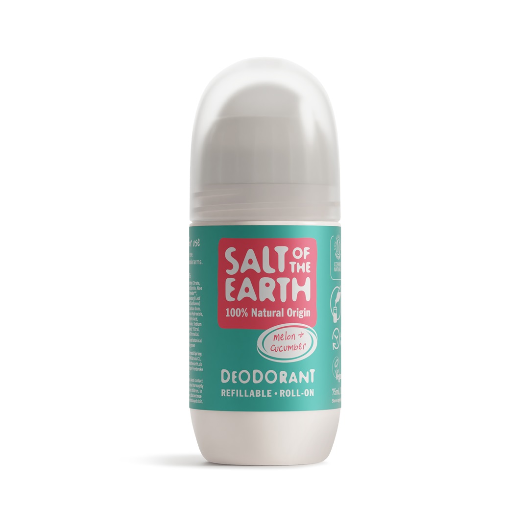 SALT OF THE EARTH Přírodní Deo roll-on Melon & Cucumber plnitelný, 75ml
