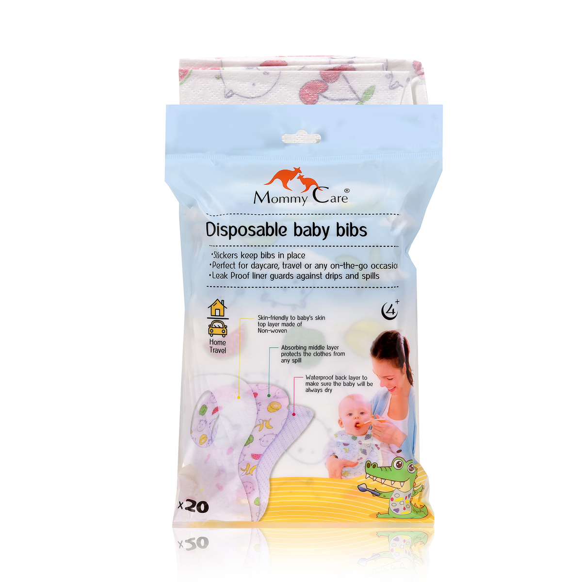 Mommy Care Jednorázové dětské bryndáky, 20 ks