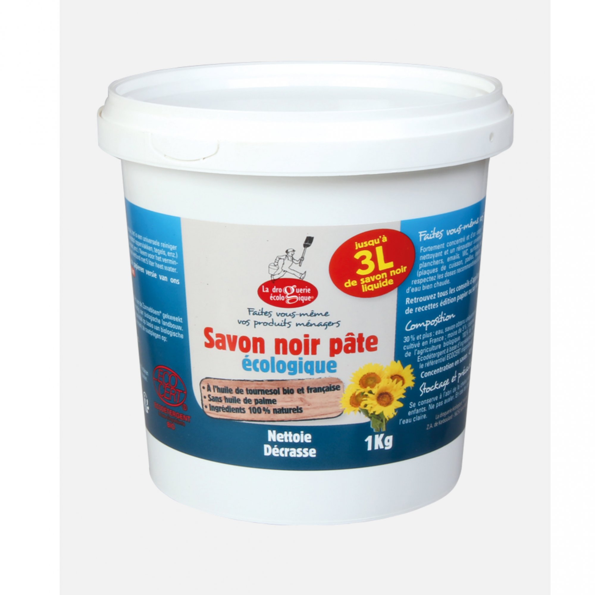 La Droguerie Ecologique by Ecodis Univerzální černé mýdlo BIO - pasta, 1 kg