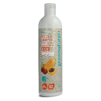 Greenatural Sprchový gel a šampon 2v1 s vitamíny ACE BIO, 400 ml