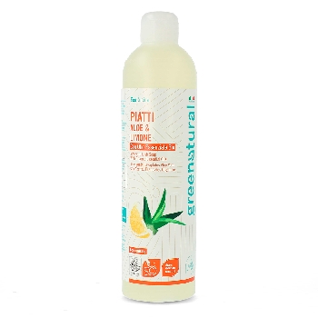 Greenatural Prostředek na mytí nádobí aloe vera a citron, 500 ml