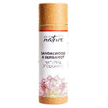 Your Nature Tuhý deodorant Santalové dřevo a Bergamot, 70 g