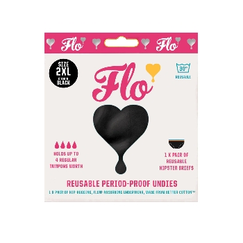 FLO Menstruační kalhotky černé S