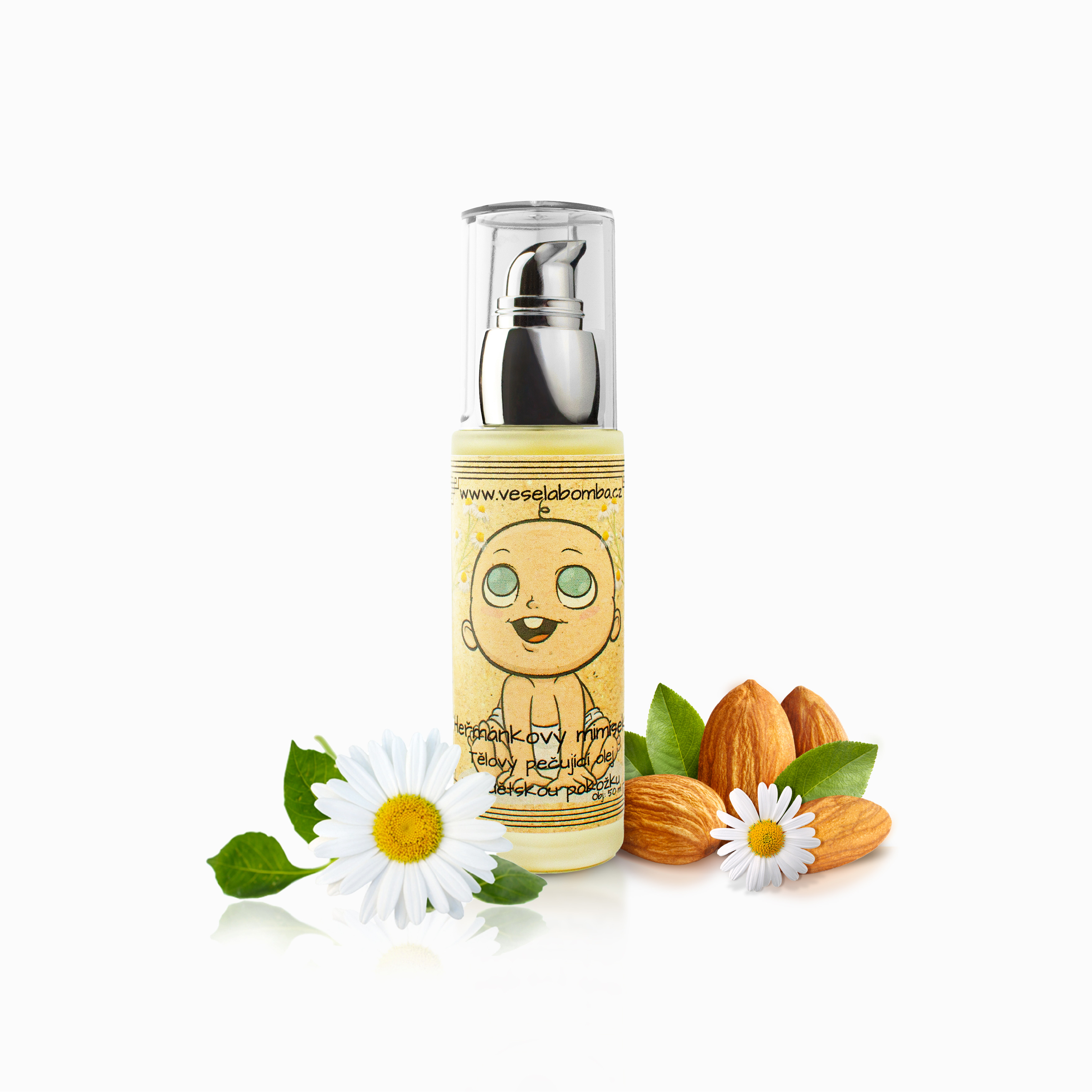 Veselá Bomba Heřmánkový mimísek - tělový pečující olej 50 ml