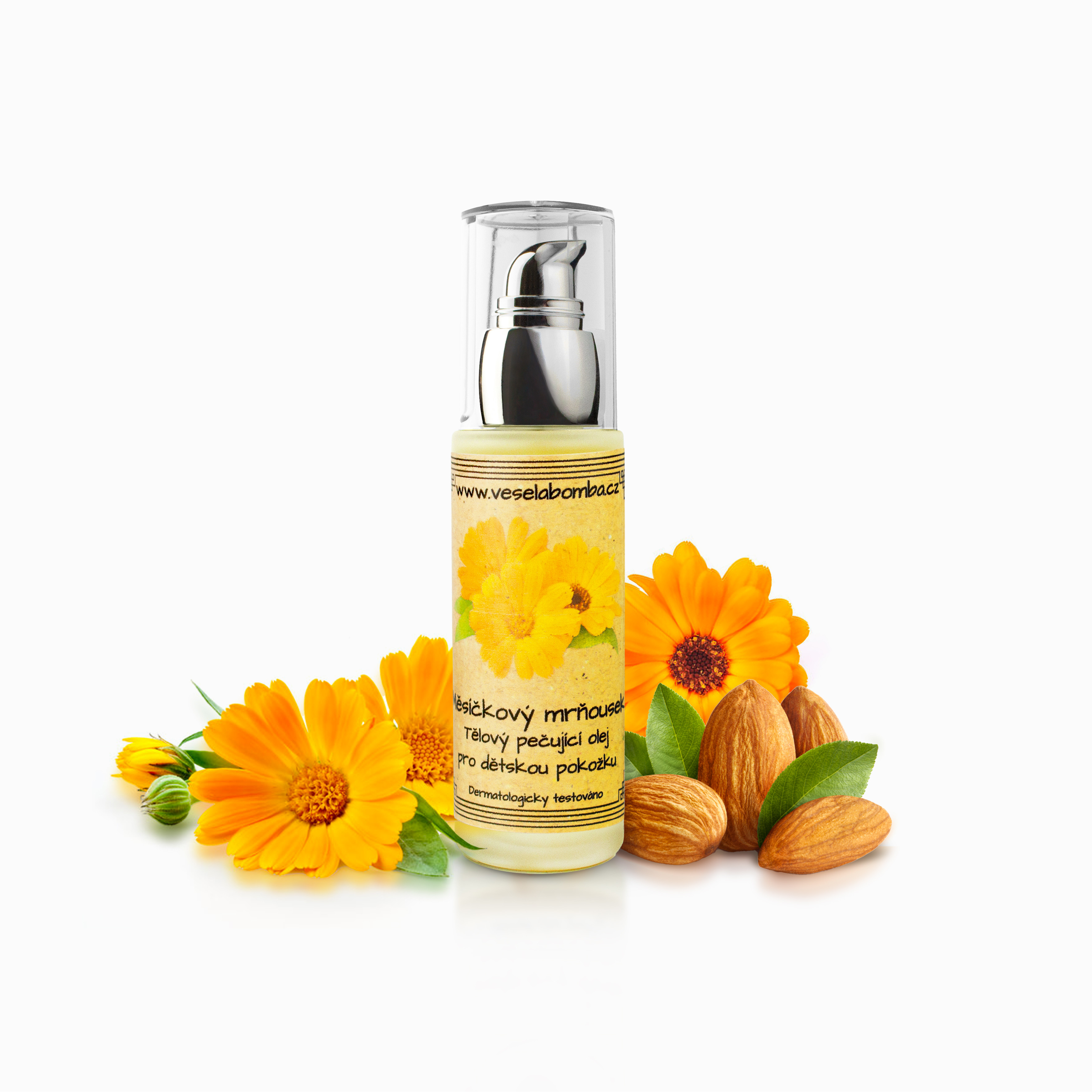 Veselá Bomba Měsíčkový mrňousek - tělový pečující měsíčkový olej varianta: 50 ml