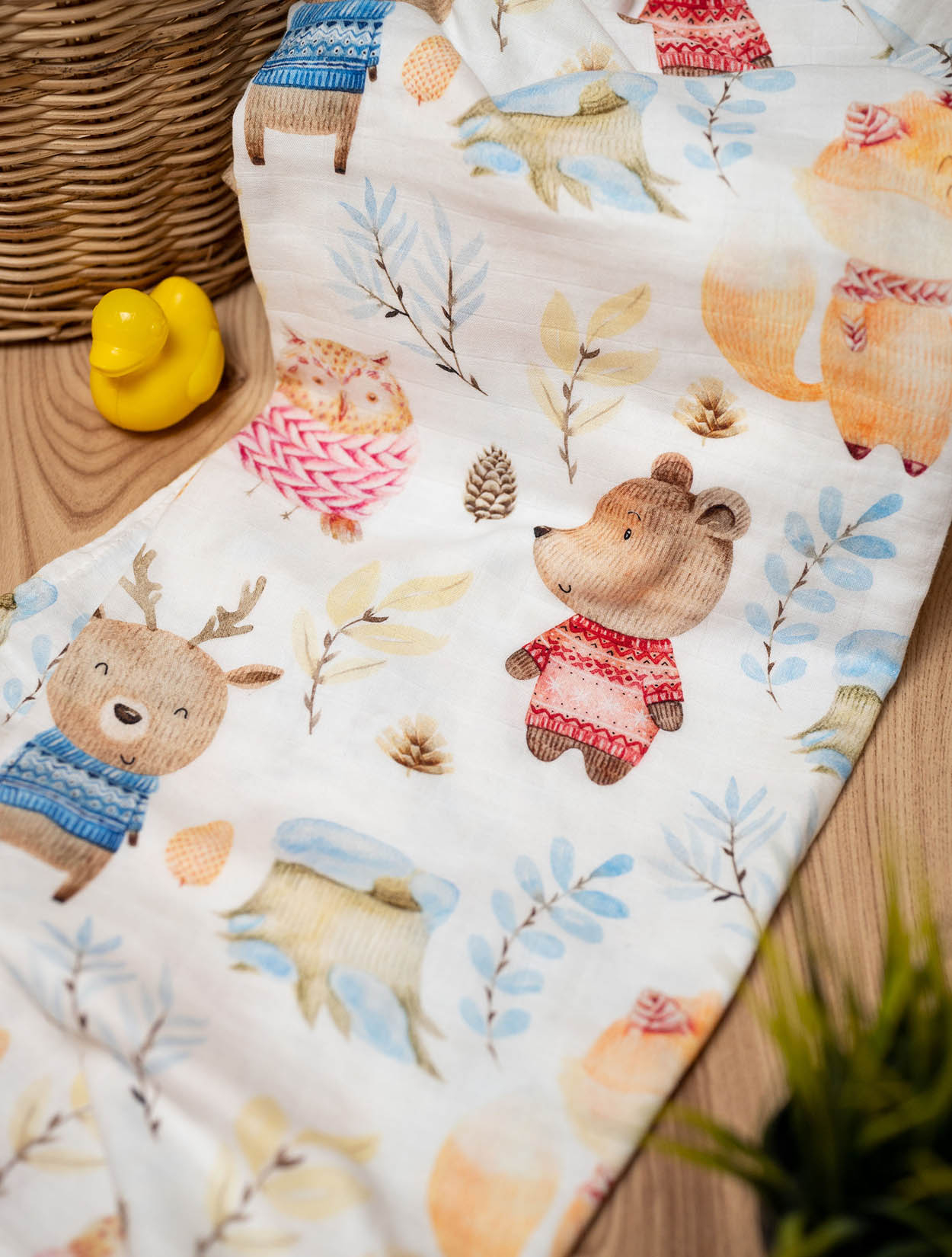 Bobánek Bambusová zavinovací plena Digitisk - Chlupáčci 120 x120 cm