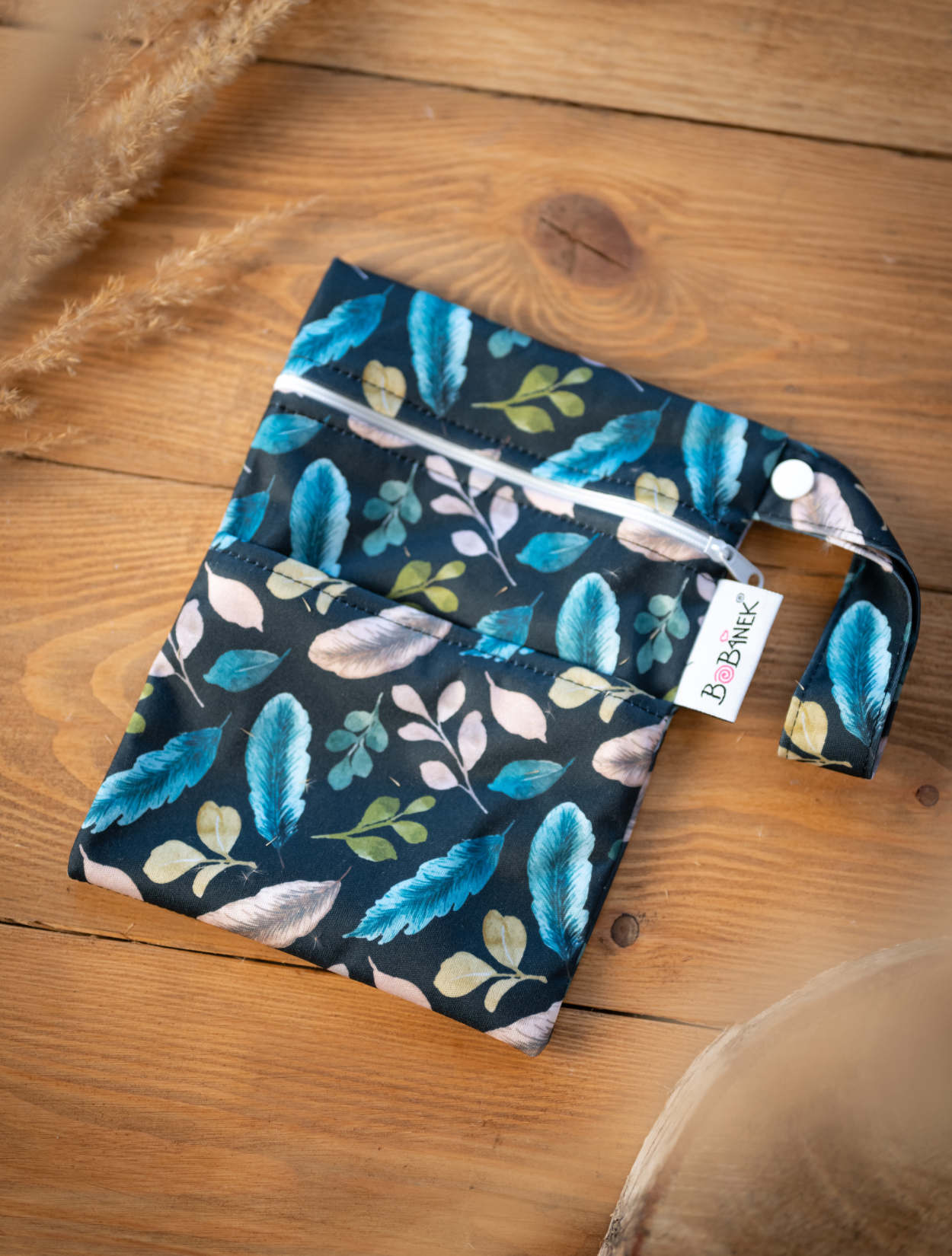 Bobánek Nepromokavá taška mini - Noční pírka, 20x15 cm