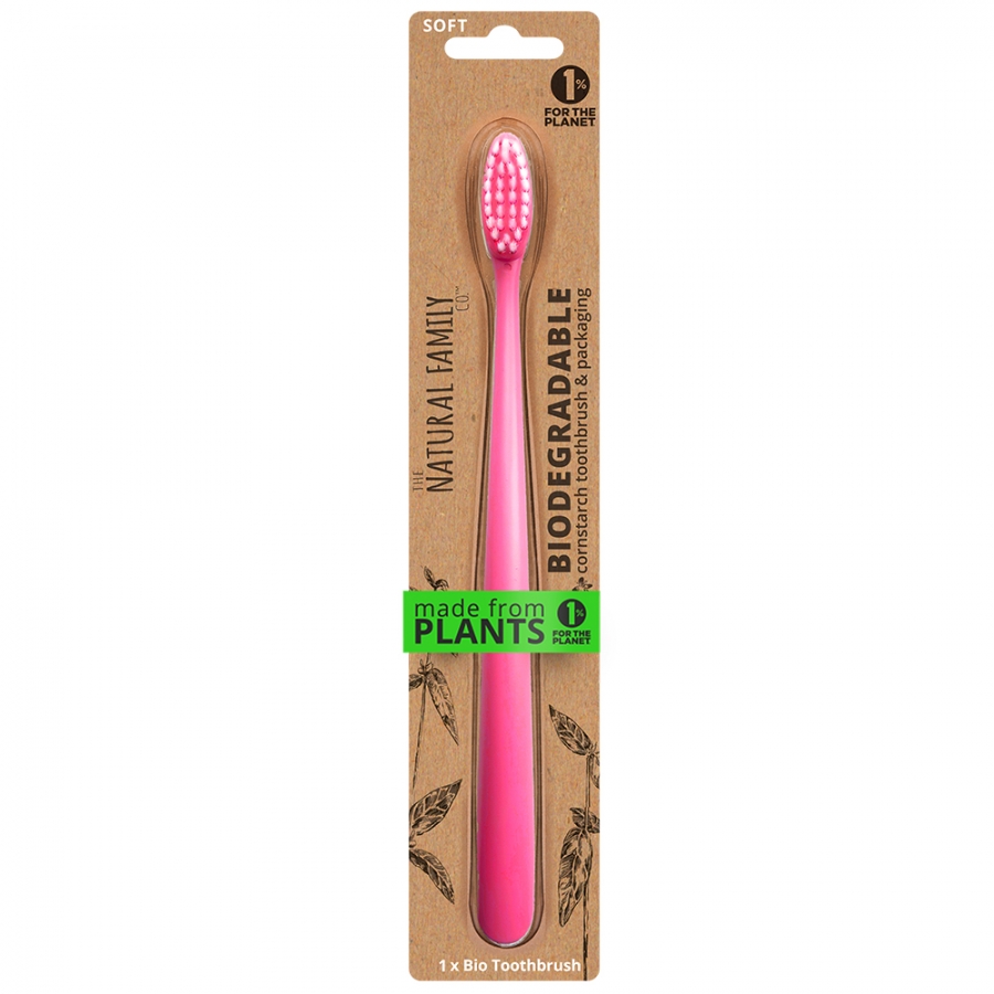 The NATURAL FAMILY co. NFco. NEON zubní kartáček 1ks (6 různých barev) Barevný: Růžová