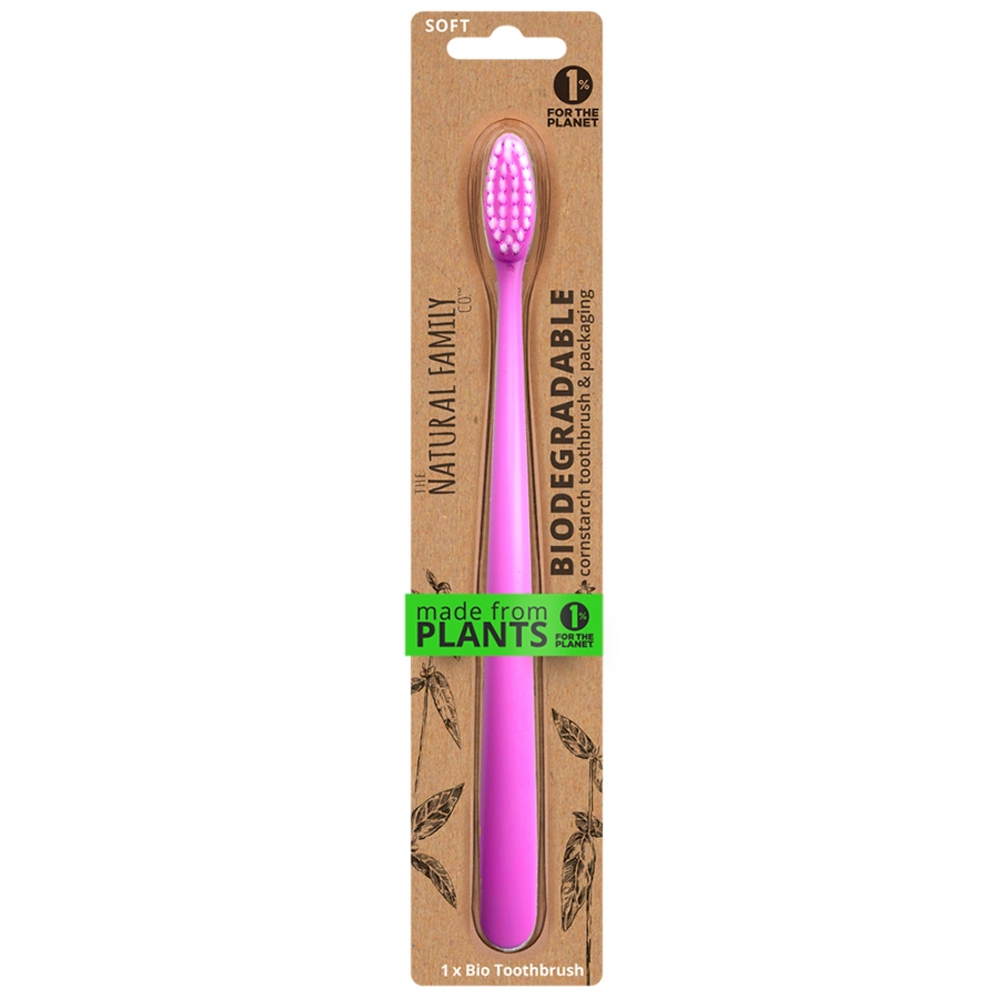 The NATURAL FAMILY co. NFco. NEON zubní kartáček 1ks (6 různých barev) Barevný: Fialová