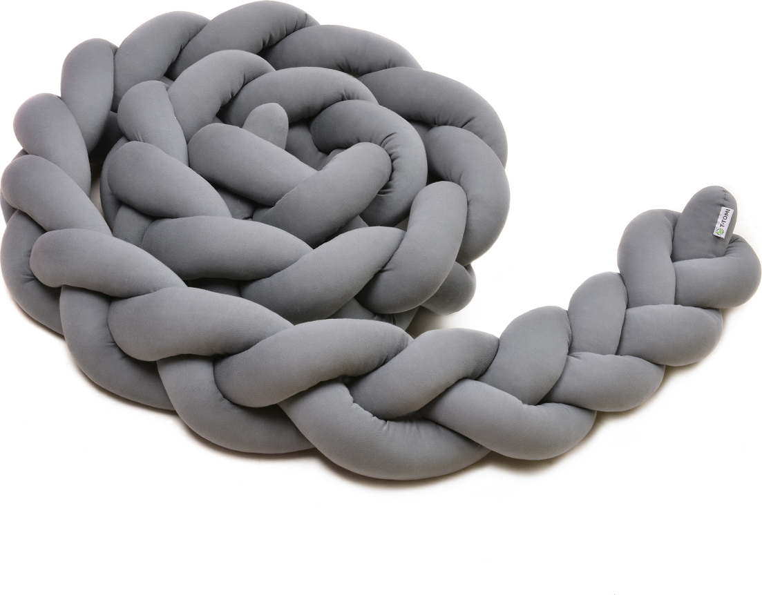 T-TOMI Pletený mantinel 180 cm Anthracite