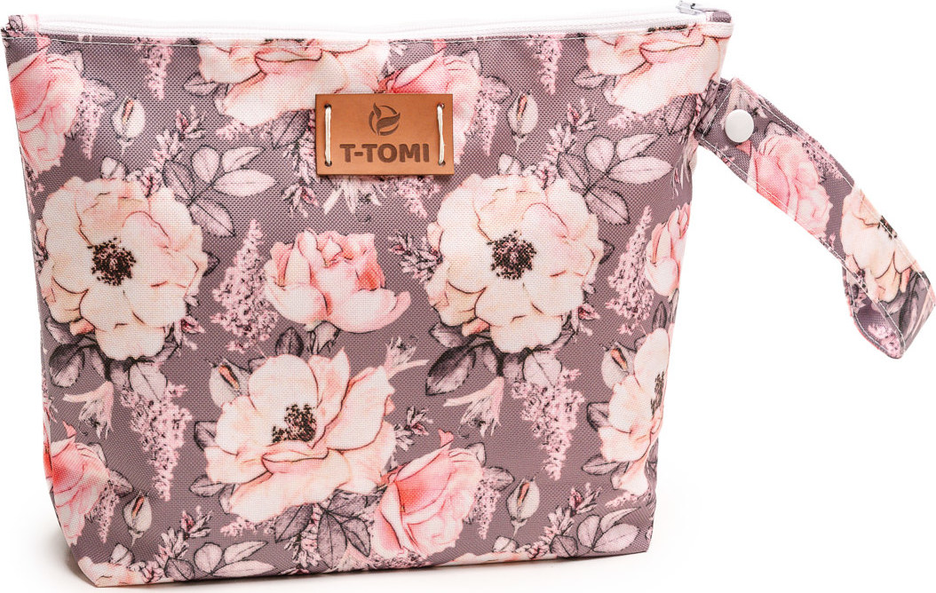T-TOMI Big Baggie Grey flowers