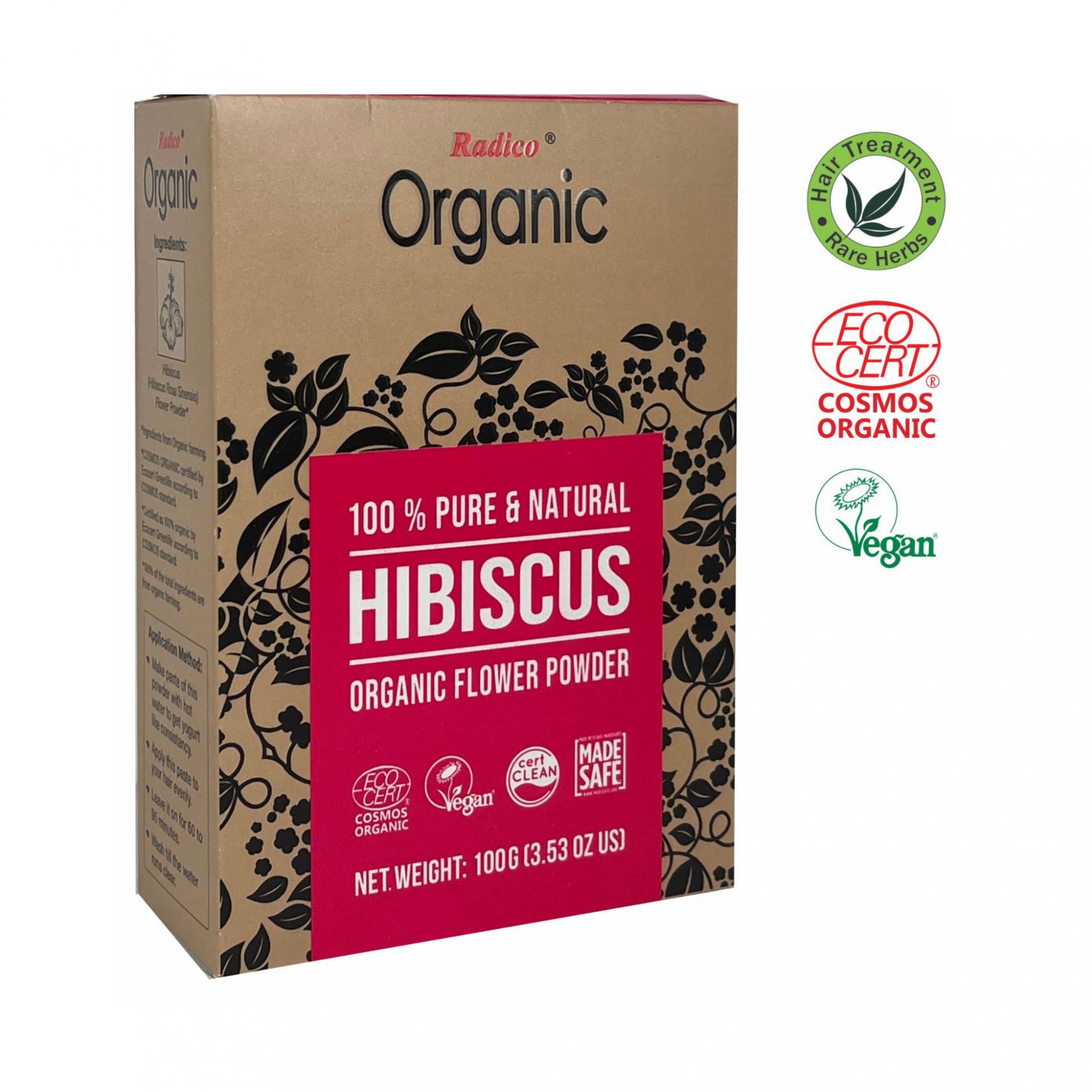 Radico Bylinná kúra BIO Hibiscus proti šedivění a vypadávání vlasů, 100 g