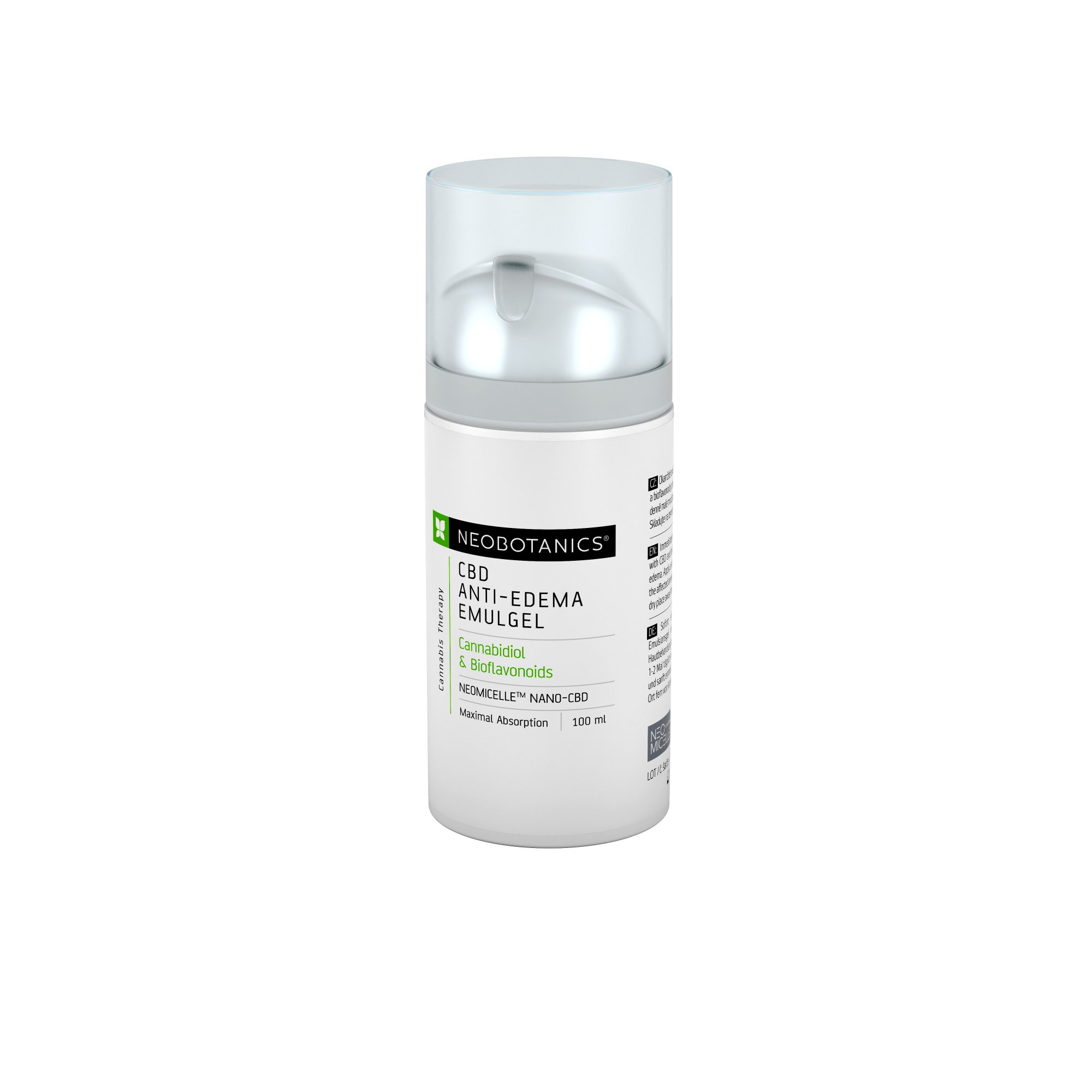 Neobotanics Anti-Edema Gel s konopím na otoky rukou a nohou, 100 ml